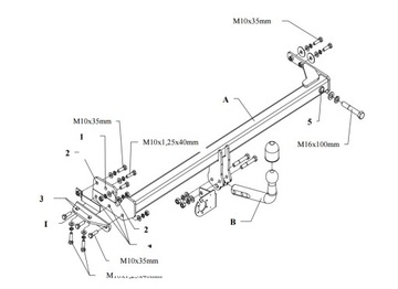NOVÝ ZAŘÍZENÍ(HÁK) TÁŽNÝ DO NISSAN PRIME P11 4/5 DRZ. 09.1999-07.2002 AUTO-HAK