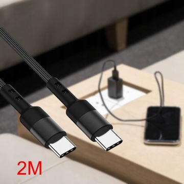 Кабель для передачи данных USB C 60 Вт, 3 А, быстрый 200