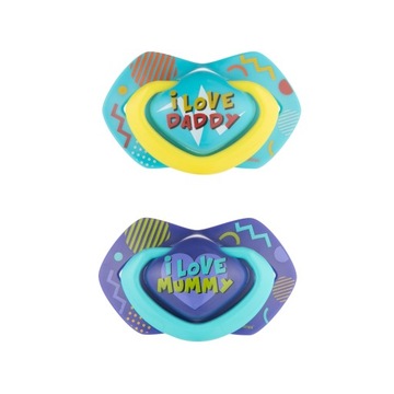 Canpol Smoczek symetryczny 0-6m, 2 szt. NEON LOVE