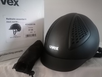 Uvex Reithelm Exxential II Черный токе для верховой езды M/L 57-59см