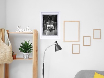 RAMKA NA ZDJĘCIA DYPLOM A4 GŁADKA BIAŁA RAMA SZKŁO