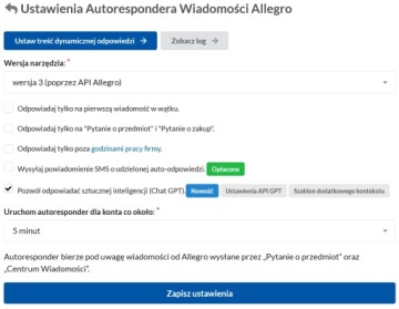 АВТОМАТИЧЕСКИЙ ОТВЕТ/ПОЧТА АЛЛЕГРО АВТООТВЕТЧИК С ЧАТОМ GPT