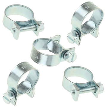 OPASKI ZACISKOWE METALOWE OBEJMY CYBANTY OPASKA MINI GBS SGB 16-18 mm 5 szt