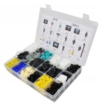 БОЛЬШОЙ НАБОР ЗАЖИМОВ АВТОМОБИЛЬНЫЕ ЗАПОНКИ ЗАЖИМЫ ДЛЯ ОБИВКИ 730EL