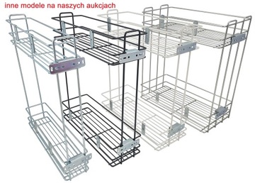 ДВУХЯРОВАЯ ГРУЗОВАЯ КОРЗИНА, 200 мм, БЕСШУМНОЕ ЗАКРЫТИЕ, ГРАФИТ