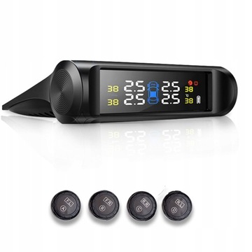 C240 4CZUJNIK CIŚNIENIA OPON TPMS LCD SOLAR TEMP