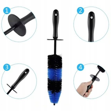 ZESTAW DO MYCIA SAMOCHODU 9 SZT , SZCZOTKA CZYSZCZENIA KÓŁ, SZCZOTKI DETALI