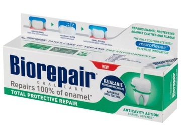 Biorepair Total Protective Repair pasta do zębów pomaga nakładać się na odsłonięty ząb