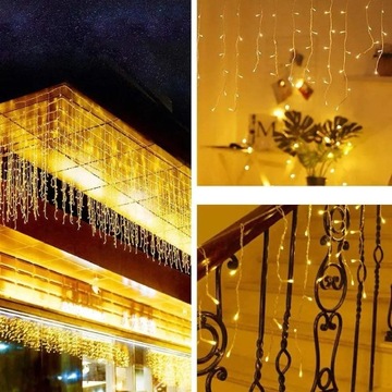 Световая завеса 330LED 5м тёплый белый IP44 Rebel