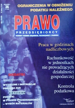 PRAWO PRZEDSIĘBIORCY nr 36 (192) 1996 r.