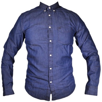 WRANGLER koszula slim indigo L/S 1PKT BUTTON S 36