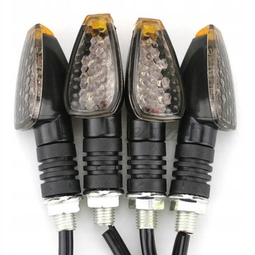 4SZT Kierunkowskazy motocyklowe czarne dymione LED