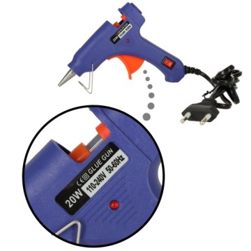 Пистолет для горячего клея + 62 кусочка клея 7 мм.