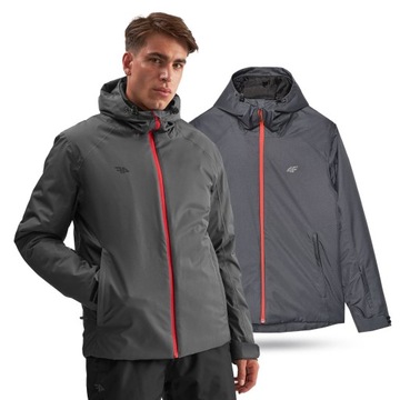 МУЖСКАЯ ЗИМНЯЯ ЛЫЖНАЯ КУРТКА 4F ТЕПЛАЯ С КАПЮШОНОМ СПОРТИВНАЯ AW23AM305