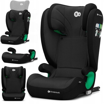 FOTELIK SAMOCHODOWY 2w1 PODSTAWKA SIEDZISKO 15-36KG 100-150CM ISOFIX i-SIZE