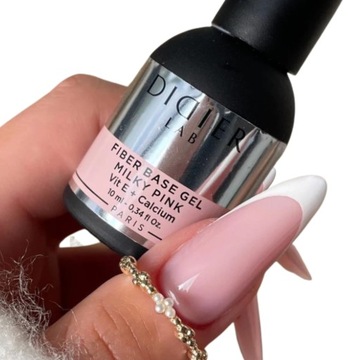 Didier Lab FIBER BASE GEL Baza WITAMINOWA do paznokci MILKY PINK