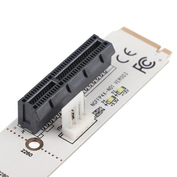 АДАПТЕР NGFF M.2 НА PCI-E X4 С КАБЕЛЕМ ПИТАНИЯ SATA