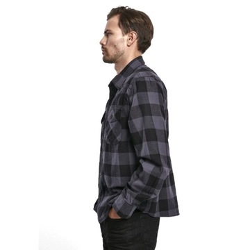 Tričko s dlhým rukávom BRANDIT Check Shirt Black-Grey XXL