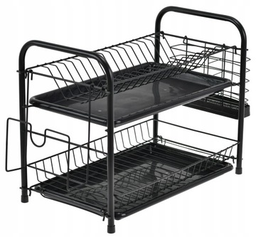 ПОДДОН ДЛЯ СУШКИ ПОСУДЫ 2X ГОРИЗОНТАЛЬНЫЙ МЕТАЛЛ. ЧЕРНЫЙ