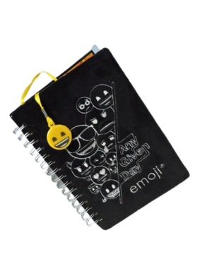 Notes A5 Emoji Pluszowy czarny