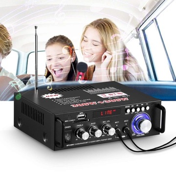 HIFI СТЕРЕОУСИЛИТЕЛЬ УСИЛИТЕЛЬ BLUETOOTH FM-РАДИО КАРАОКЕ ДИНАМИК МАЛЕНЬКИЙ