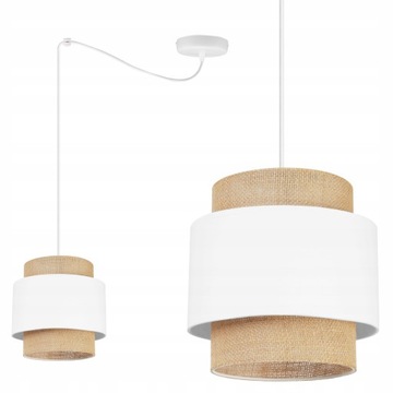 LAMPA WISZĄCA ŻYRANDOL SUFITOWA ABAŻUR BOHO JUTA