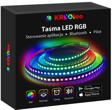 ЦВЕТНАЯ СВЕТОДИОДНАЯ ЛЕНТА RGB ДЛИНОЙ 15 М РЕМЕНЬ BLUETOOTH СВЕТОДИОДЫ ДИСТАНЦИОННОГО УПРАВЛЕНИЯ ПРИЛОЖЕНИЕМ