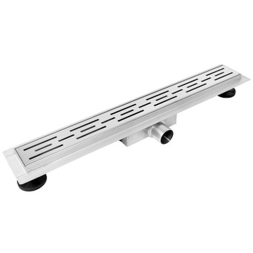 ODPŁYW LINIOWY PRYSZNICOWY ZE WZOREM DEKORACYJNYM CHROM INOX BALNEO 80 cm