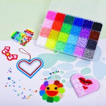 Набор из 24 разноцветных бусин Fuse Бусины Hama Бусины Perler с