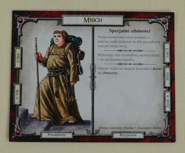 MNICH karta postaci TALISMAN Magia Miecz
