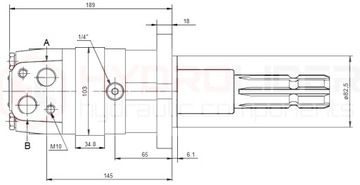 ГИДРАВЛИЧЕСКИЙ ДВИГАТЕЛЬ SMS 200 O4WOM PO HYDROLIDER