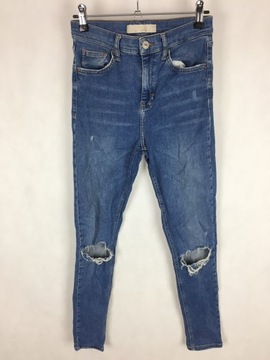 Topshop skinny highwaist jeansy dziury 28/32 *PWS106*