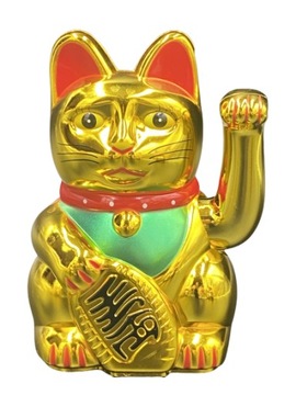 Japoński Kot Maneki-Neko Chiński Szczęścia 18cm