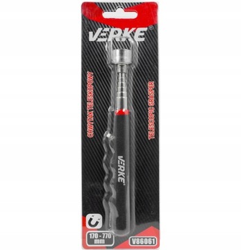 CHWYTAK TELESKOPOWY Z MAGNESEM 250x750mm VERKE DŁUGI SILNY MAGNES