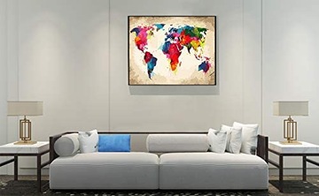 Картина по номерам Карта мира 50х40 см Картина