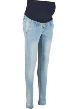 97K BONPRIX SPODNIE CIĄŻOWE JEANS ZWĘŻANE 14 40 L
