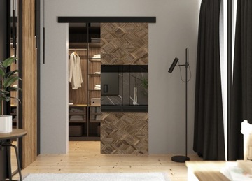 Настенные раздвижные двери DORI 60 с маскировочной рамкой