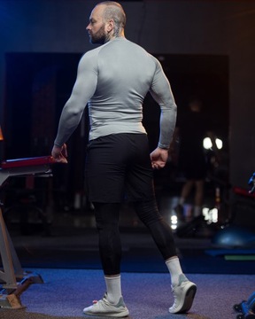 ODZIEŻ KOSZULKA SPODNIE SPODENKI Termoaktywna SPORTOWA TRENINGOWA MĘSKA 3w1