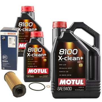 Olej Motul 5w30 x-clean filtr do BMW X3 X4 30d M40