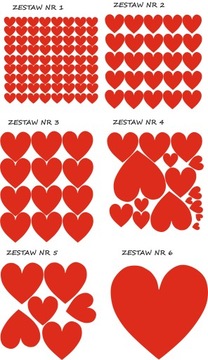 ВЕЛОСИПЕДНЫЕ НАКЛЕЙКИ СЕРДЦА РАЗМЕРЫ СЕРДЦЕВ наборы