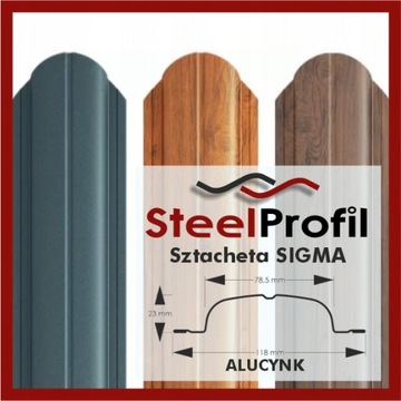 Sztacheta Metalowa Ogrodzeniowa SIGMA Alucynk