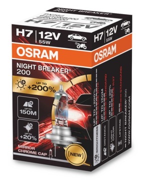 ŻARÓWKA OSRAM H7 NIGHT BREAKER 200 LASER +200% 12V