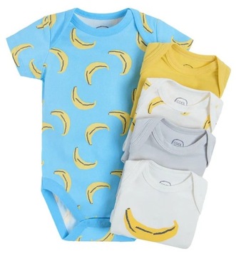 Cool Club Body Krótki Rękaw 5szt 12-18m 86cm Banany Uśmiech 5pak Smyk 12m+