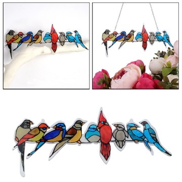 Простые акриловые подвесные украшения с мультяшными птицами