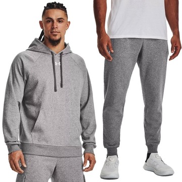 BLUZA MĘSKA UNDER ARMOUR SPODNIE DRESOWE BAWEŁNA KOMPLET DRES ZESTAW SPORT