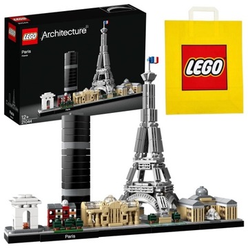 LEGO ARCHITECTURA 21044 PARYŻ WIEŻA EIFFLA + TORBA PREZENTOWA LEGO