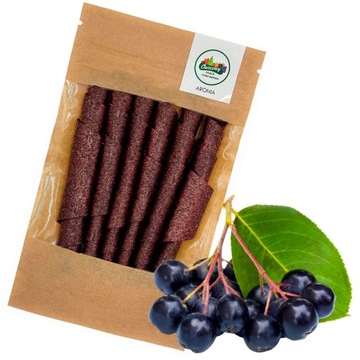 ECOSNACK ROLLSY ARONIOWE OWOCOWA PRZEKĄSKA RULONIKI BEZ DODATKU CUKRU 50g