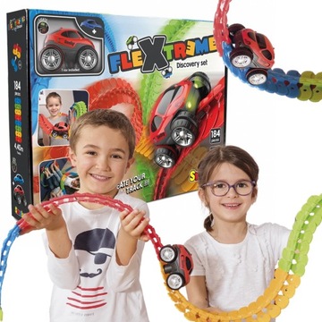 SMOBY FLEXTREME TOR SAMOCHODOWY ZESTAW STARTOWY - Z WADĄ USZKODZONE AUTKO