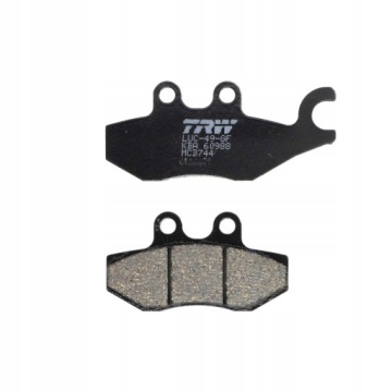 ТОРМОЗНЫЕ КОЛОДКИ МОТО. (ОРГАНИЧЕСКИЕ) PIAGGIO 50 L TRWMCB744 TRW