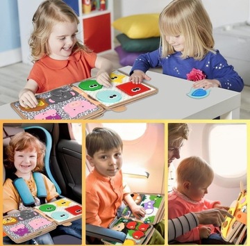 Сенсорная правление манипулирования Montessori Образовательная игрушка буклет